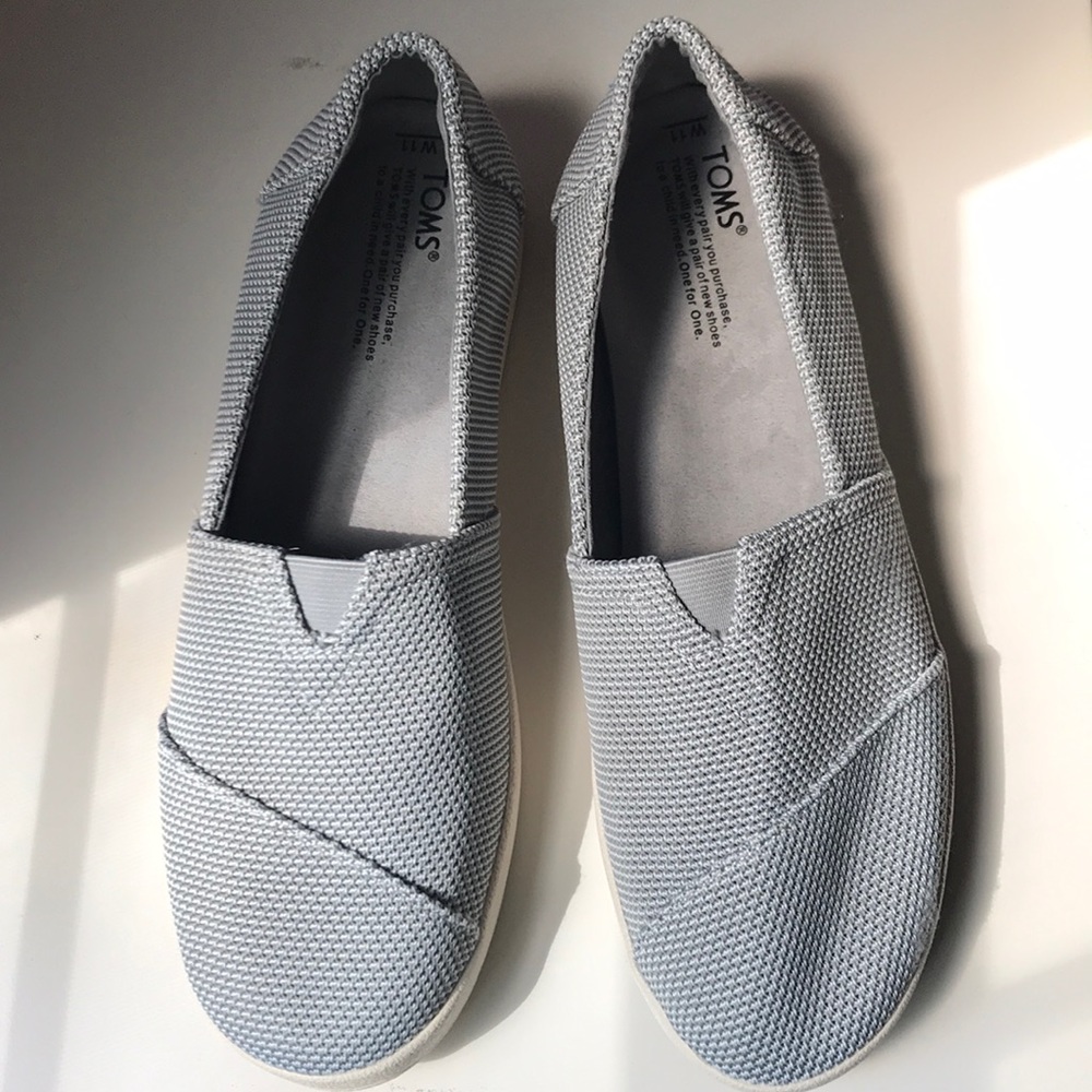 TOMS Avalons Gray Pattern, Size 11